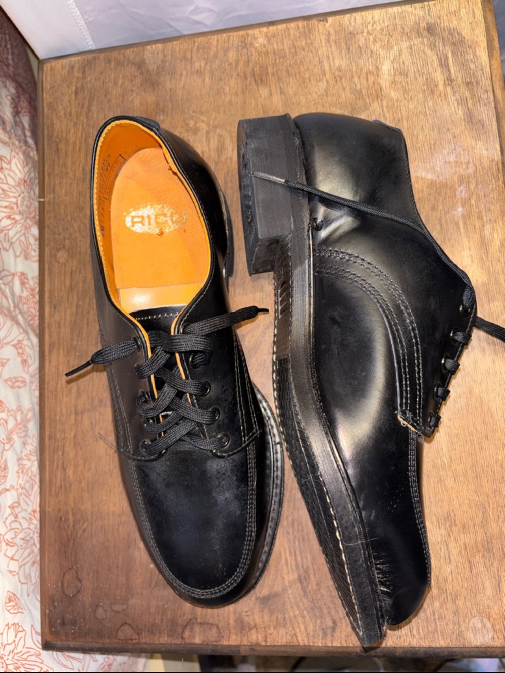 Classic Black Leather Derby Shoes